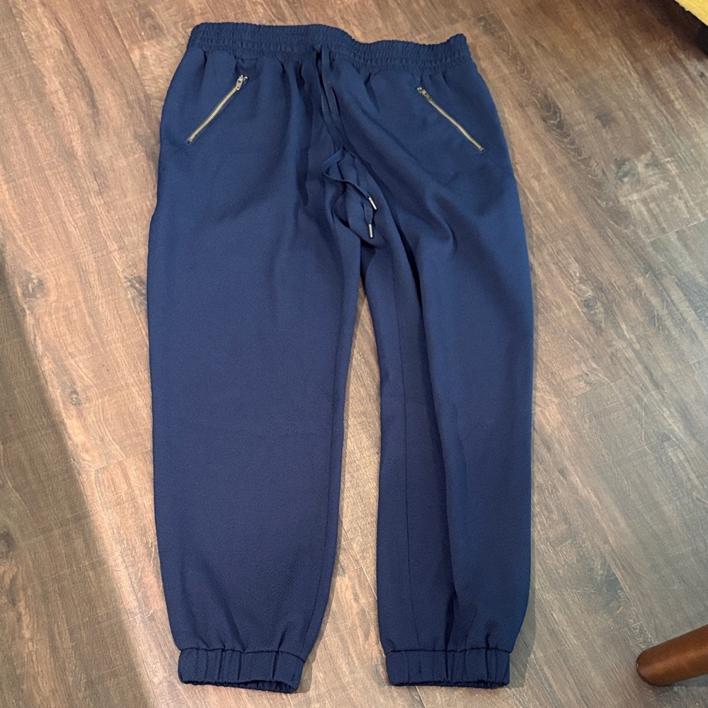 Mossimo Navy Joggers with Gold Zippers